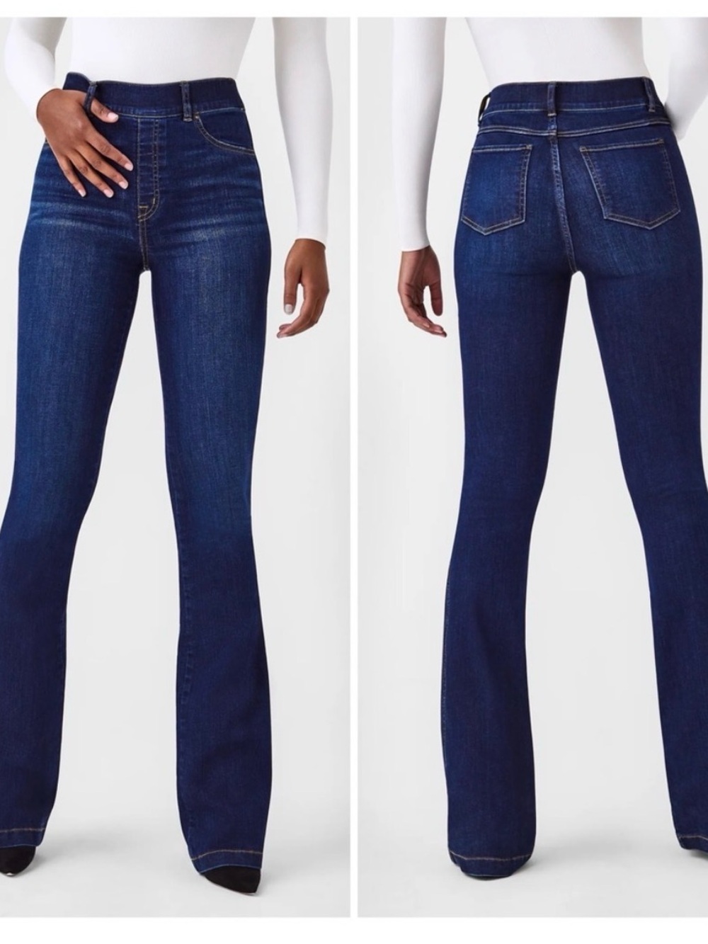 Spanx Flare Jeans large midnight blue